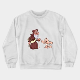 Father Time With New Year’s Baby Crewneck Sweatshirt